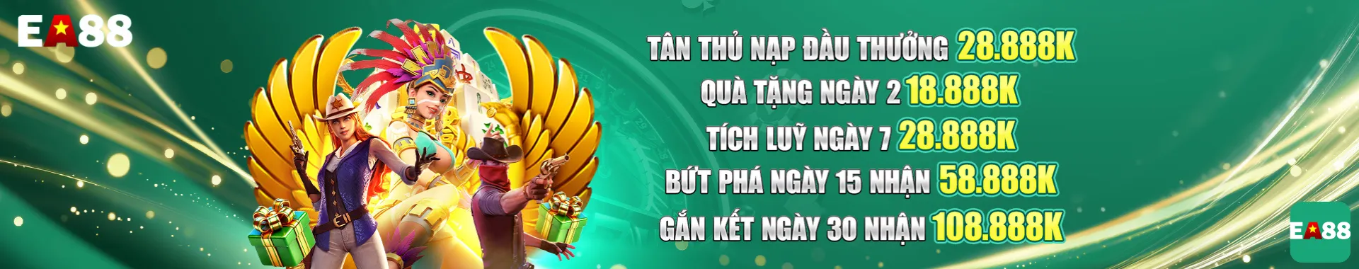 1ea88 vip tân thủ nạp đầu thưởng 28.888k